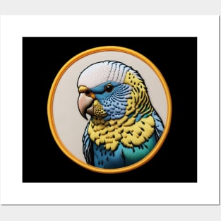 Budgerigar Embroidered Patch Posters and Art